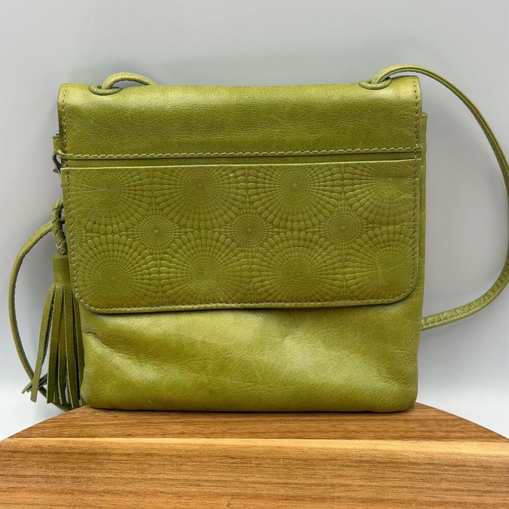 HOBO The Original Lime Green Crossbody Magnetic Handbag